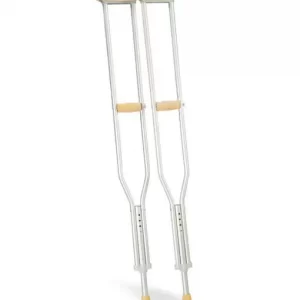 Days Aluminium Underarm Crutches, Adult, Adjustable Height 114-135cm, Pair