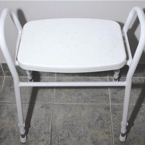 Homecraft Aluminium Shower Stool with Moulded Plastic Seat