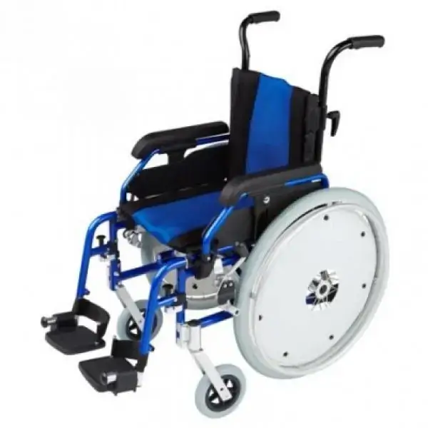 Omega LA1 Lightweight Transit Wheelchair (Blue/Gold/Red) Omega LA1 Lightweight Transit Wheelchair (Blue/Gold/Red)