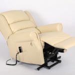 Atlas Single Motor Recliner Chair Beige open