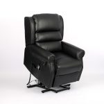 Atlas Single Motor Recliner Chair Black Lifted