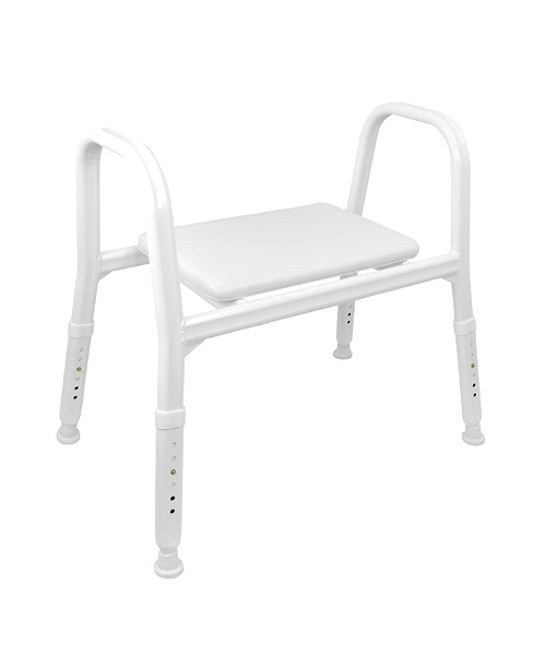 Premium Bariatric Padded Shower Stool – Aluminium Rust Free Premium Bariatric Padded Shower Stool – Aluminium Rust Free