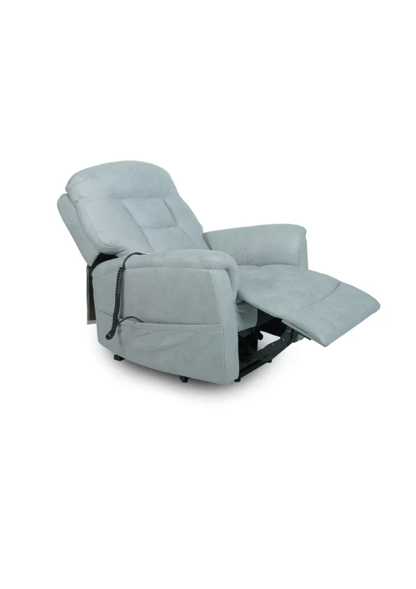 KENYA (SARA) 4 MOTOR LIFT CHAIR - FABRIC. GREY (HS569-44) - ADDED LUMBAR AND NECK. ADJUSTMENT - 49cm SEAT WIDTH